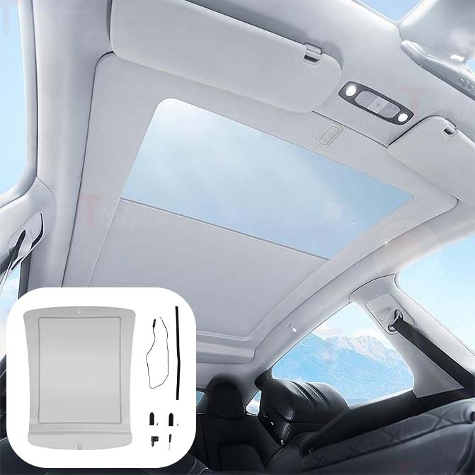 Integrated Electric Retractable Model Y Sunshade---One-Touch Control