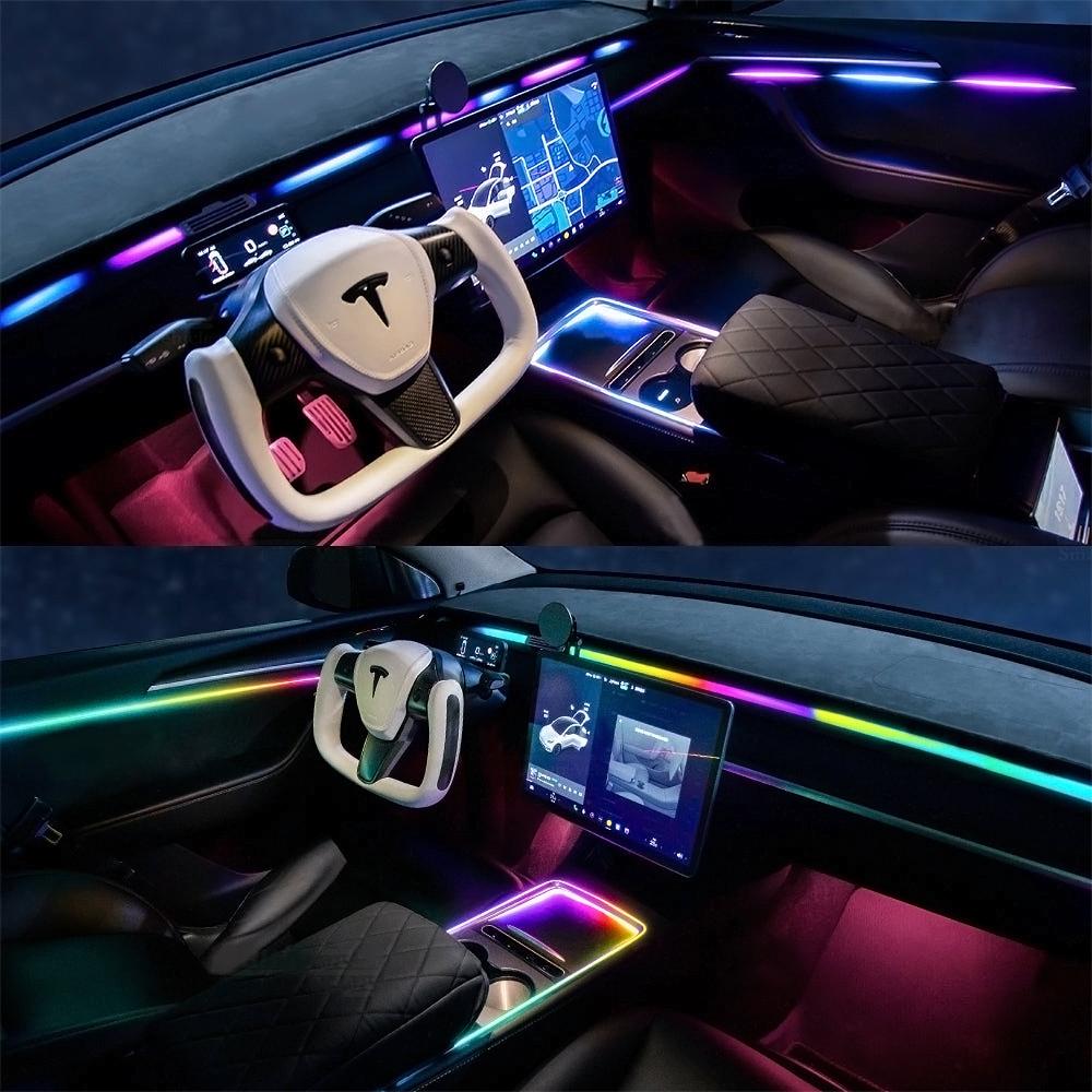 Model 3 & Y Interior Laser Ambient Lights 128 RGB Colors Tesla Atmosphere LED