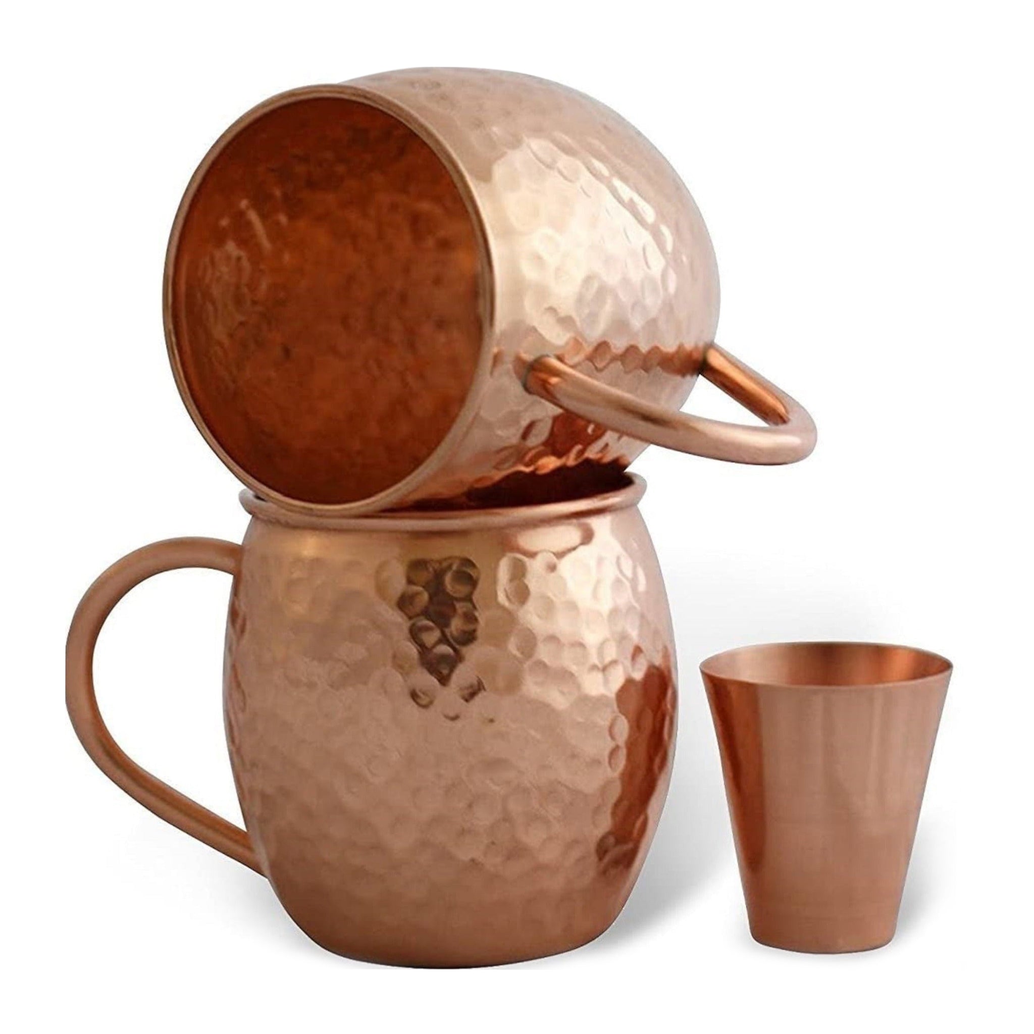 Hammered Pure Copper American Mule Mug- set of 2