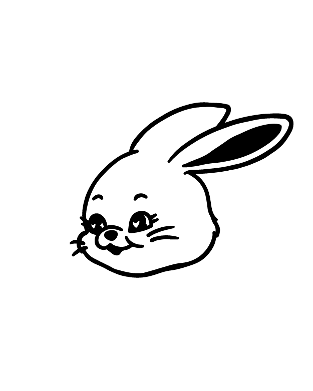 New Jeans Bunny Head    2*2 inch