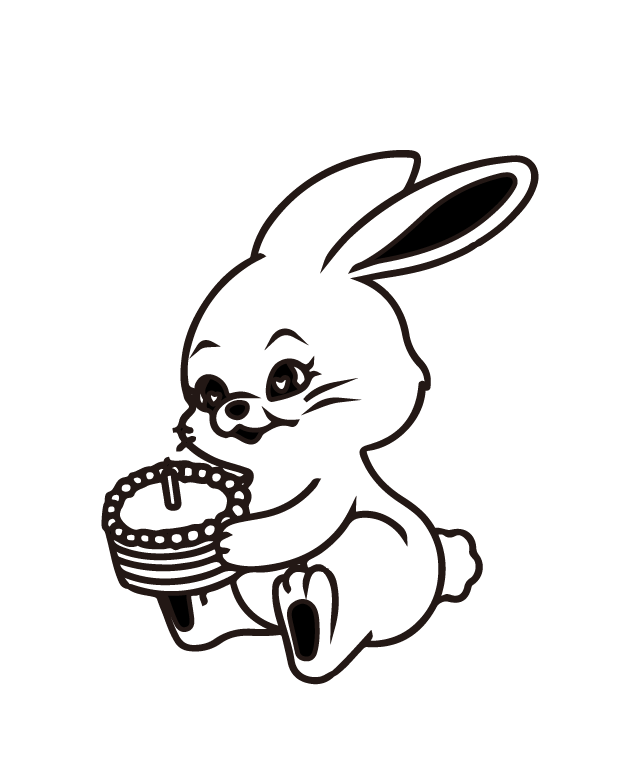New Jeans Bunny and Cake     2*2 inch