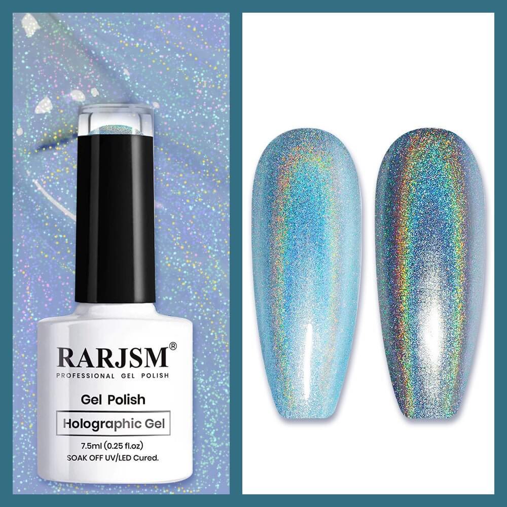Blue Glitter Holographic Gel Nail  Polish-7.5ml