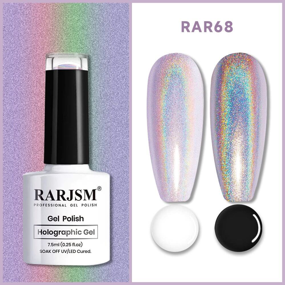 Light Purple RARJSM ®Holographic Gel Nail Polish 7.5ml #68