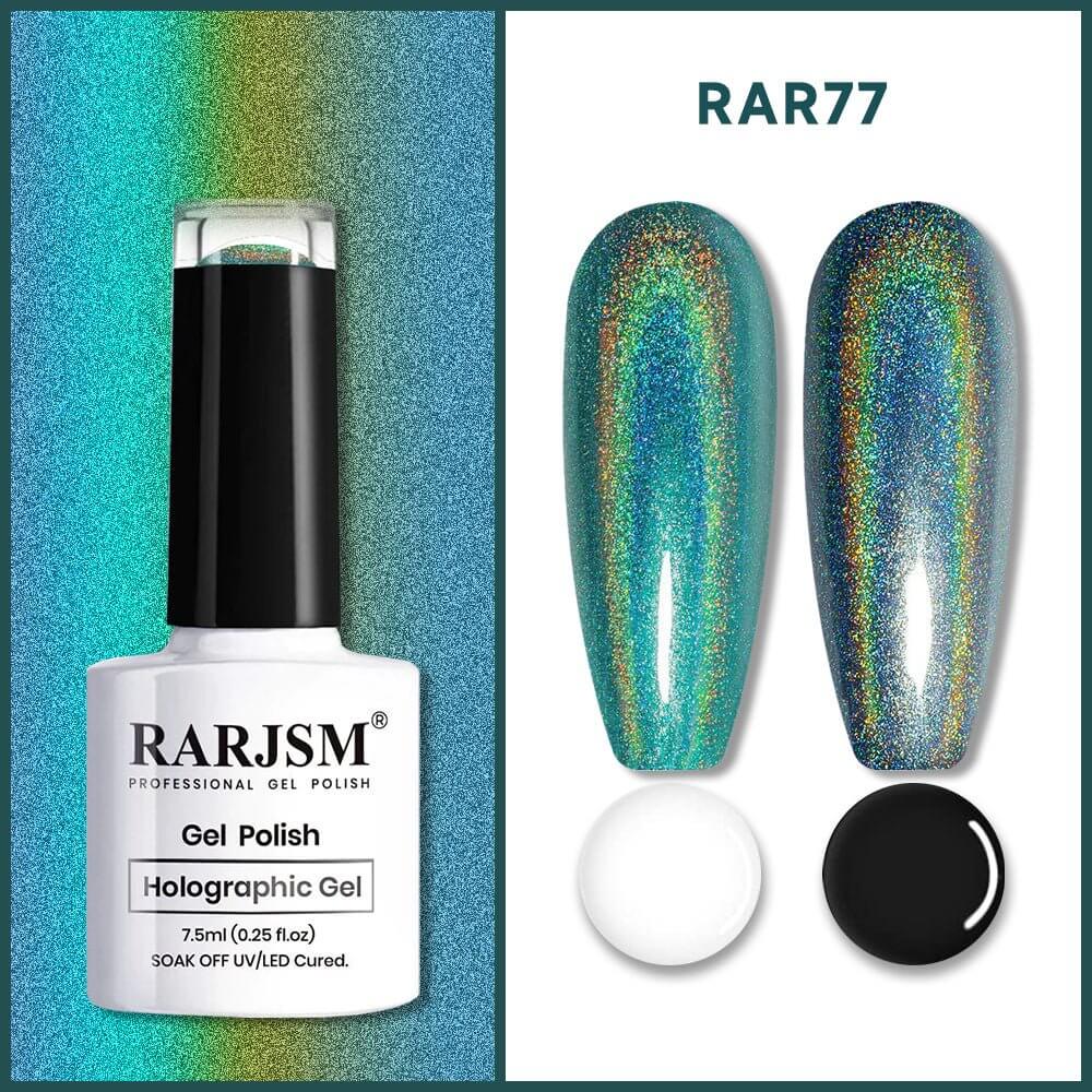 Turquoise Holographic Gel Nail Polish 7.5ml #77
