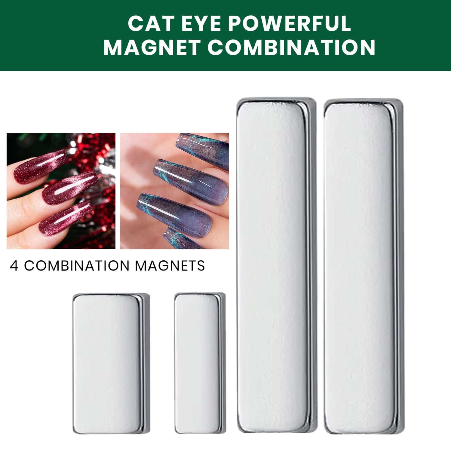 4pcs Nail Art Magnetic Tool Set for 3D Magnetic Cat Eye Nail Gel Diy Nail Art