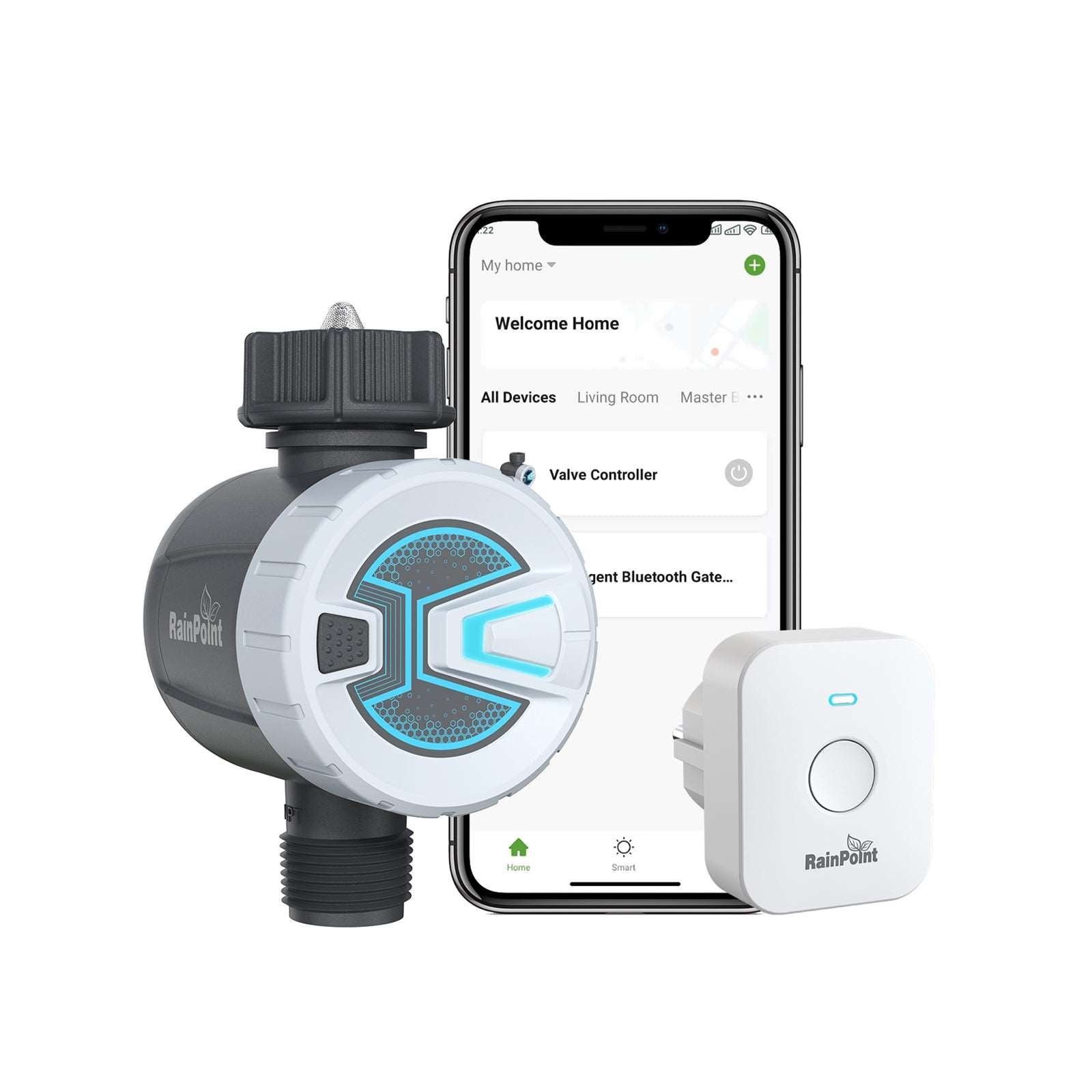 RainPoint Bluetooth Sprinkler Timer Controller With WiFi Hub