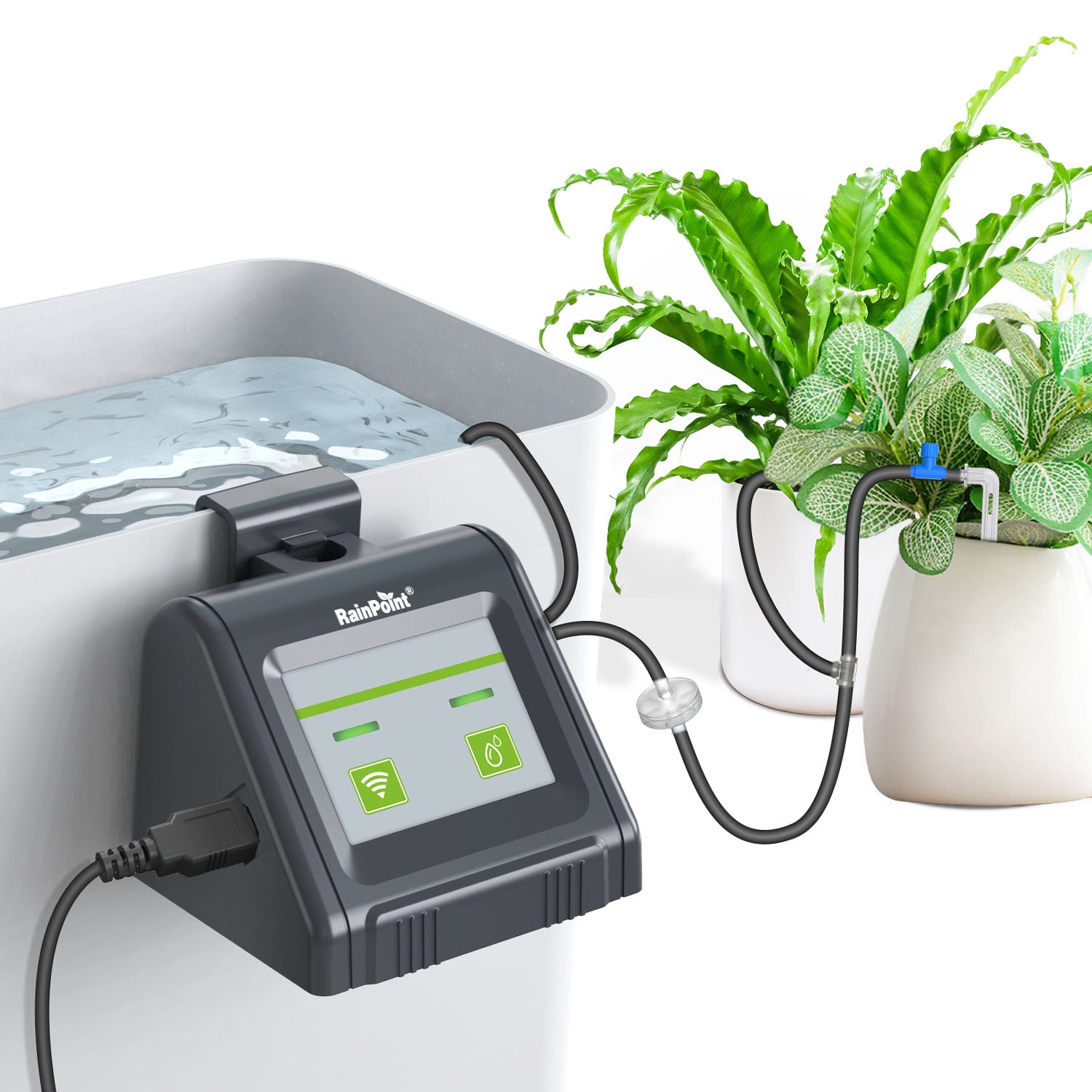 RainPoint WiFi Water Tank Pump Timer, WiFi Automatic Watering System