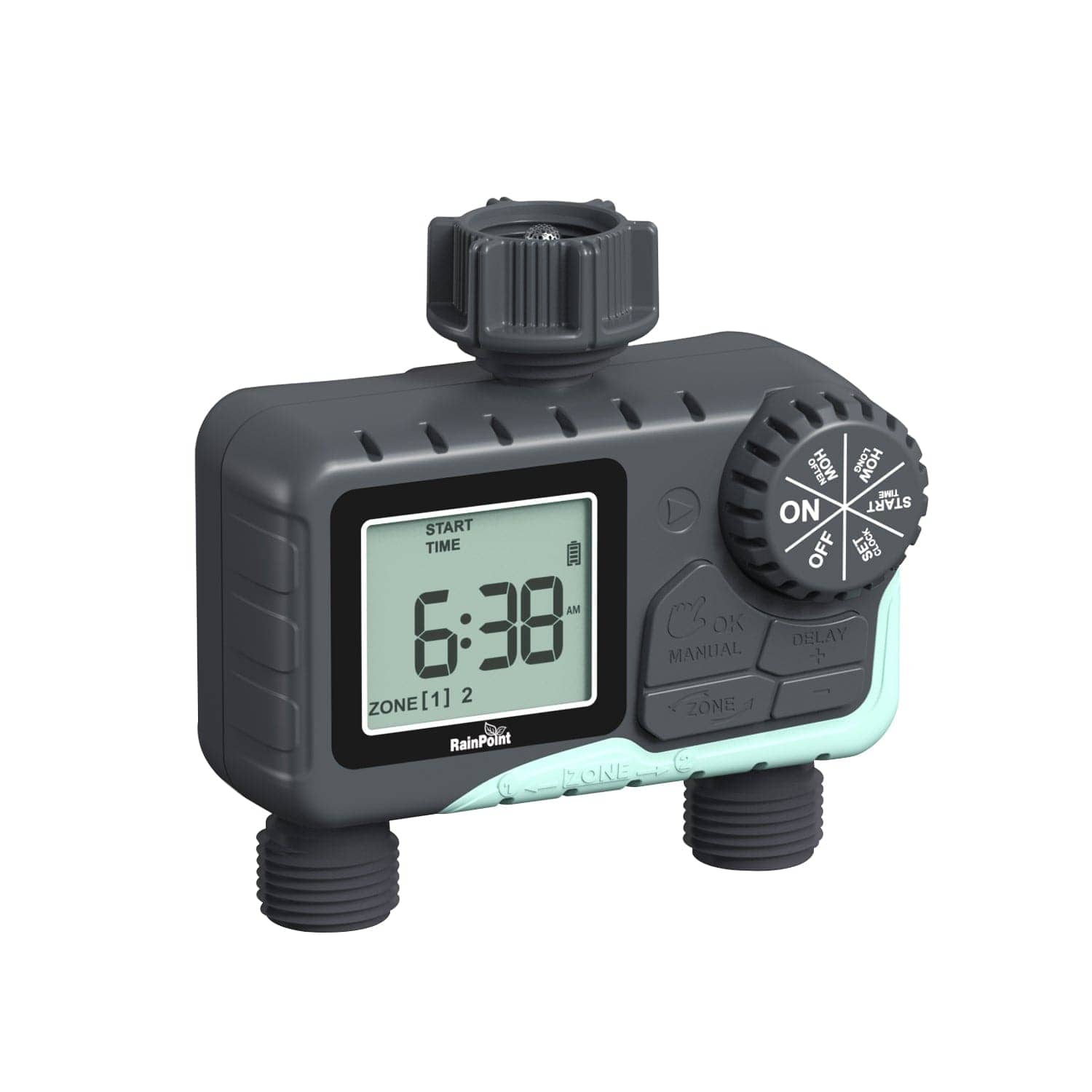 RainPoint 2-Zone Digital Sprinkler Timer, Hose Water Timer