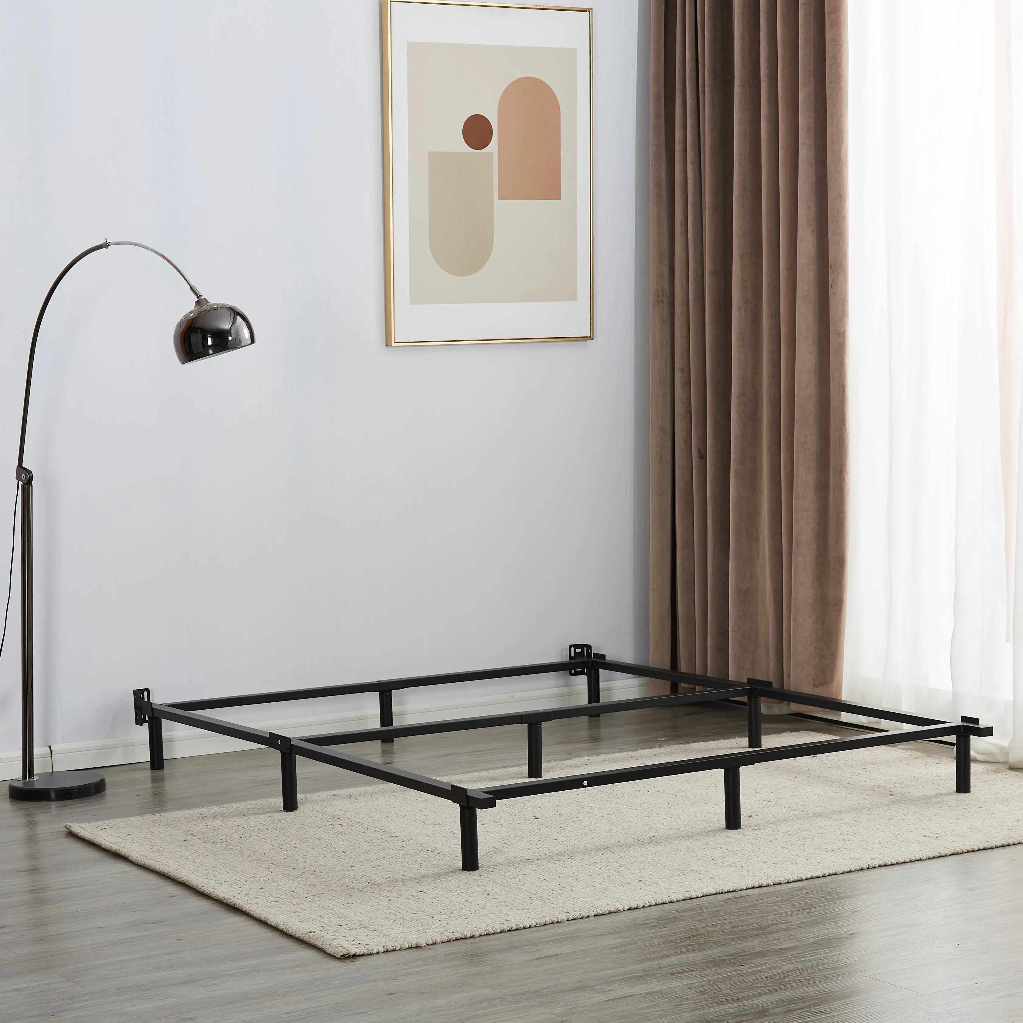 Heavy-Duty 9-Leg Metal Bed Frame