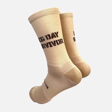 CHAUSSETTE "LEG DAY SURVIVOR" - Beige