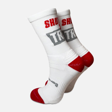 CHAUSSETTE "SHUT UP & TRAIN" - Blanc