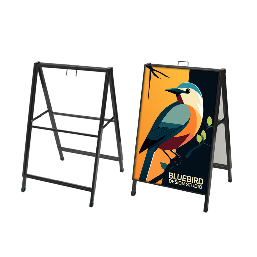 Square Tubing Metal A-Frame Sidewalk Sign Holder