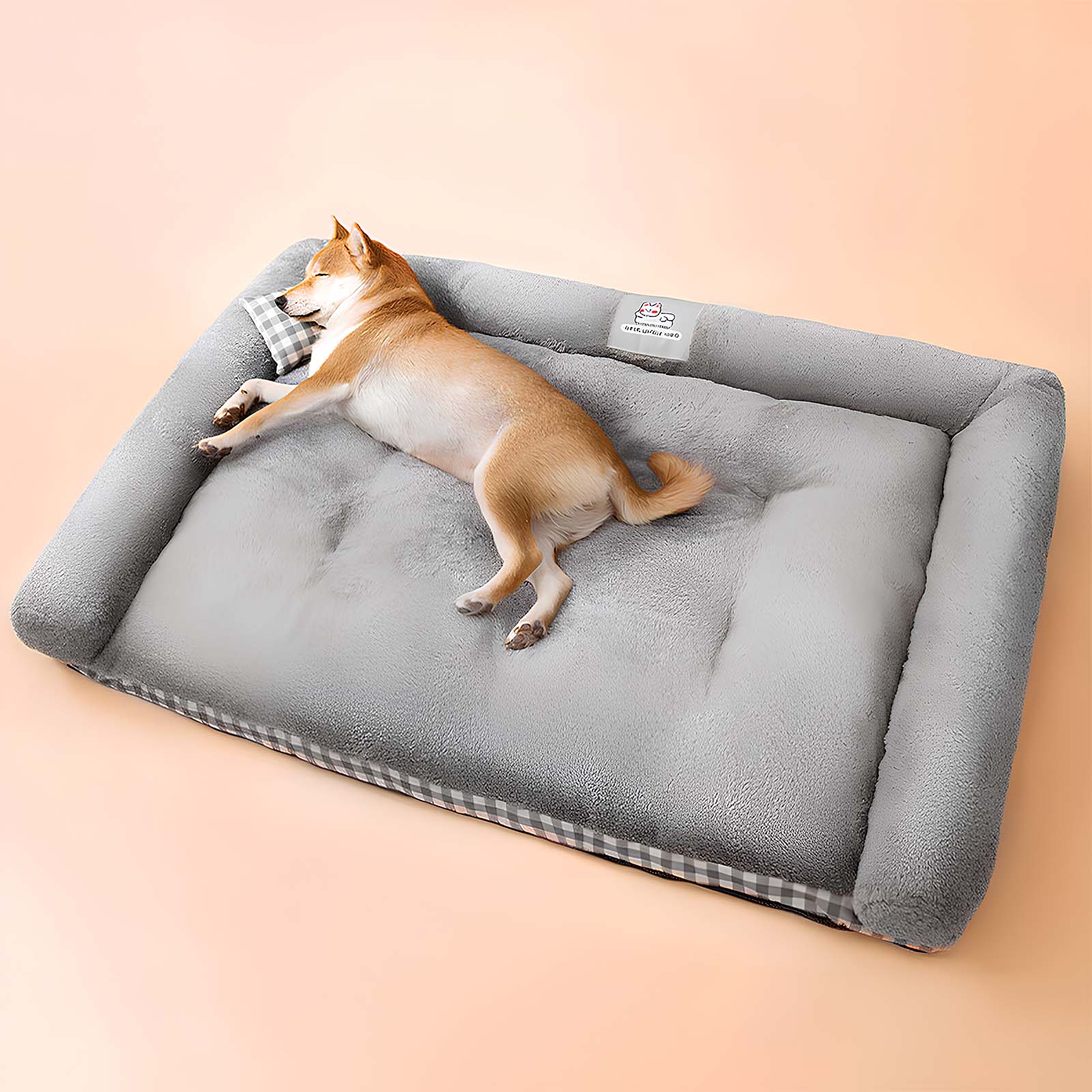 Plush Orthopedic Large Dog Bed Removable Washable Cover