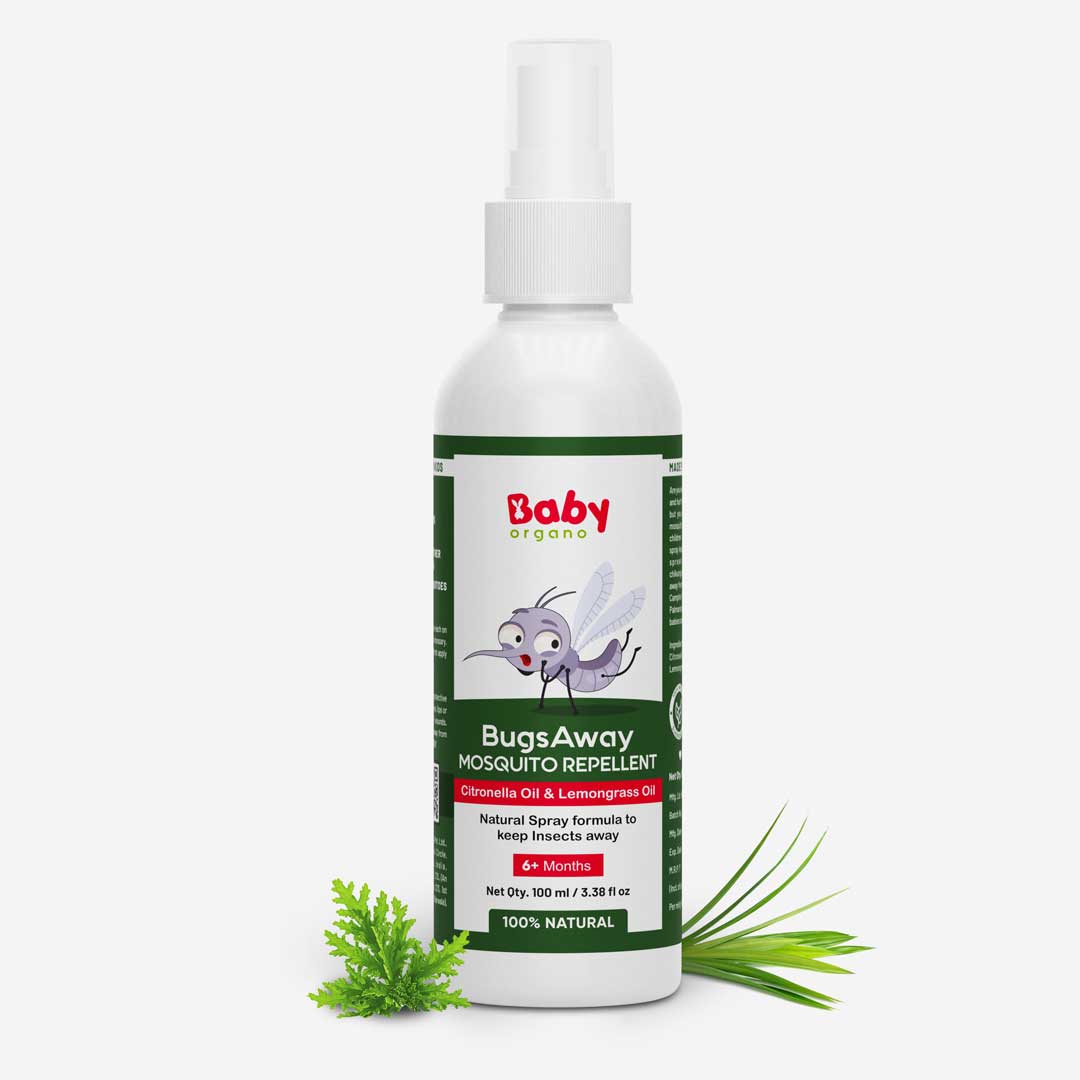 BabyOrgano BugsAway Mosquito Repellent Fabric Spray | Deet Free | 100% Herbal