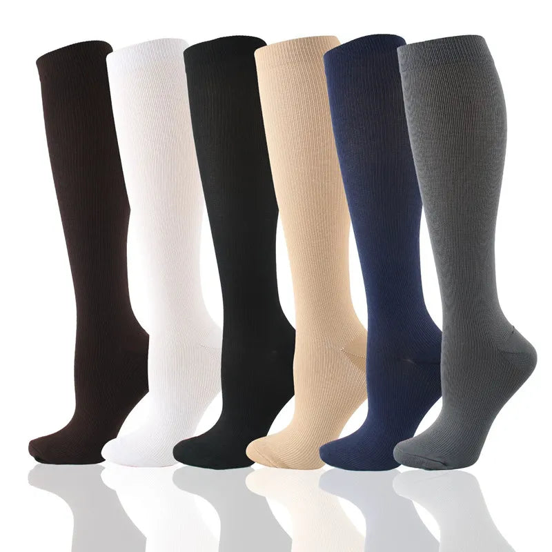 Men Compression Stockings Women Hiking Running Elastic Socks Sports Socks Flight Pregnancy Swollen