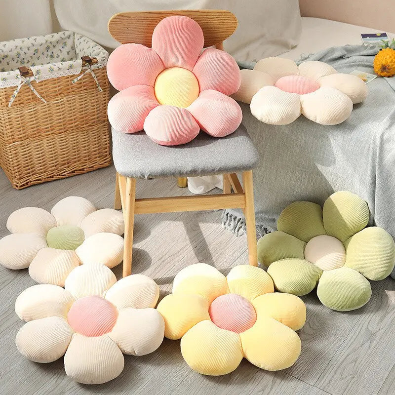 Colorful Flowers Plush Pillow Plant Petal Cushion Stuffed Toys