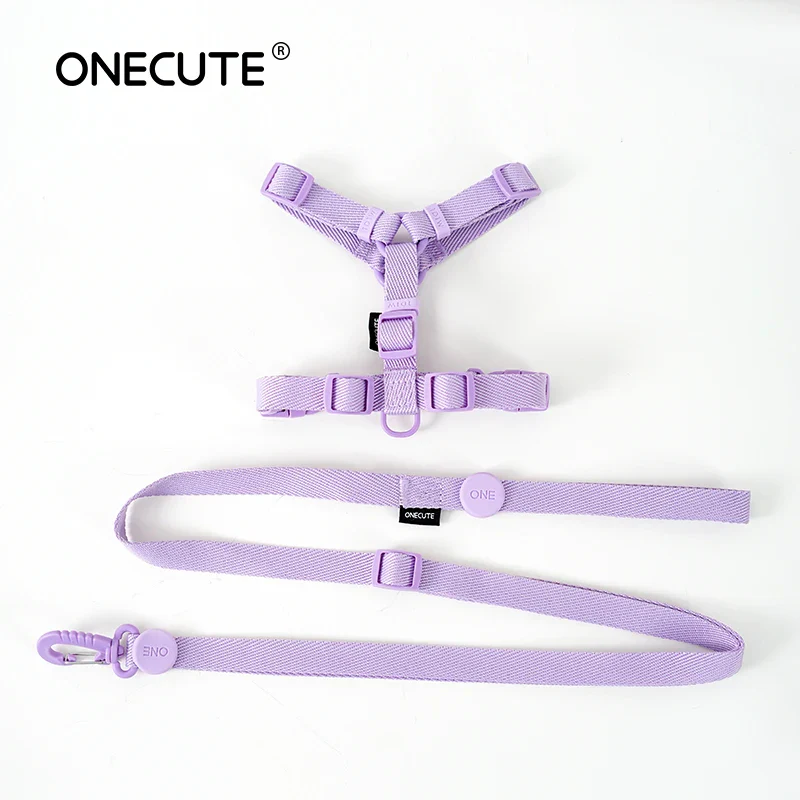 dog harness dog collar dog leash Macarone color cat accessories