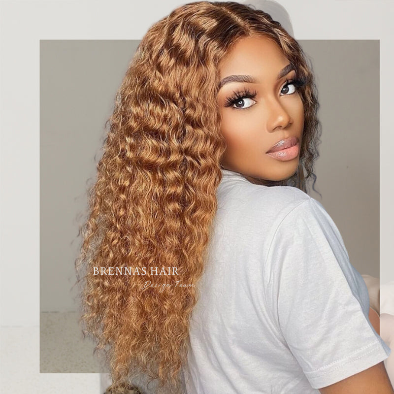 @slayedbymatthew Recommend !!! Honey Blonde Color Curly Wigs 13x4/13x6 Lace Frontal Human Hair Wigs