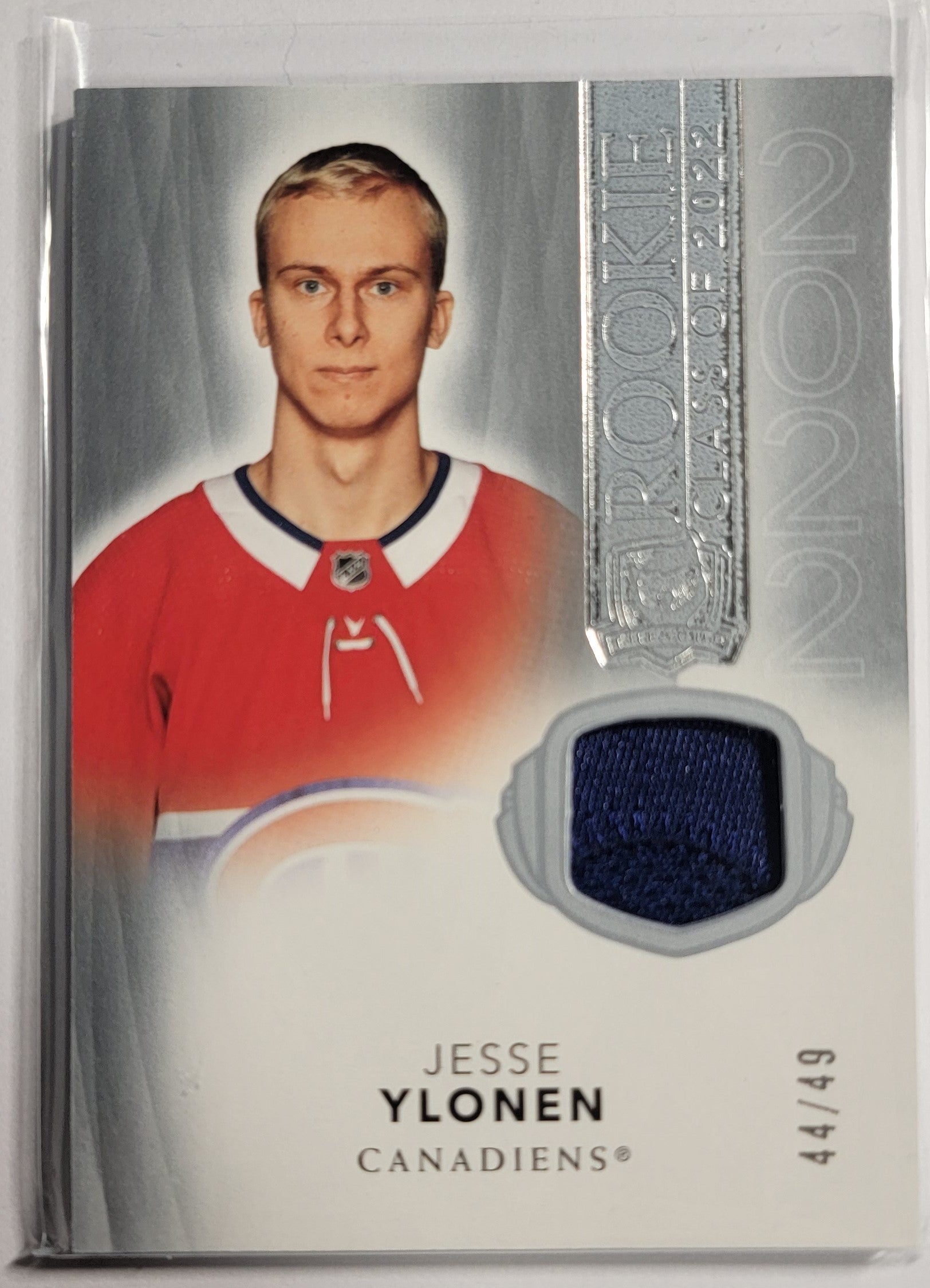 2021-22 Upper Deck The Cup - Rookie Class of 2022 - Patch #2022-JY - Jesse Ylonen #44/49