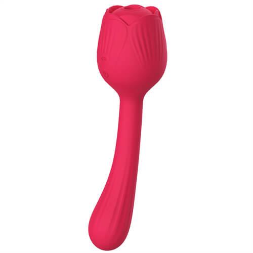 New 2 in 1 Sucking Long Rose Toy