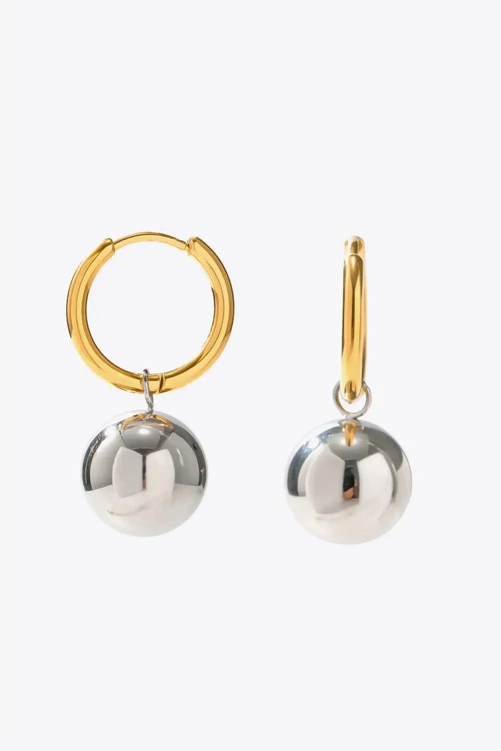 Drop Earrings with 18K Gold-Plated Copper Balls