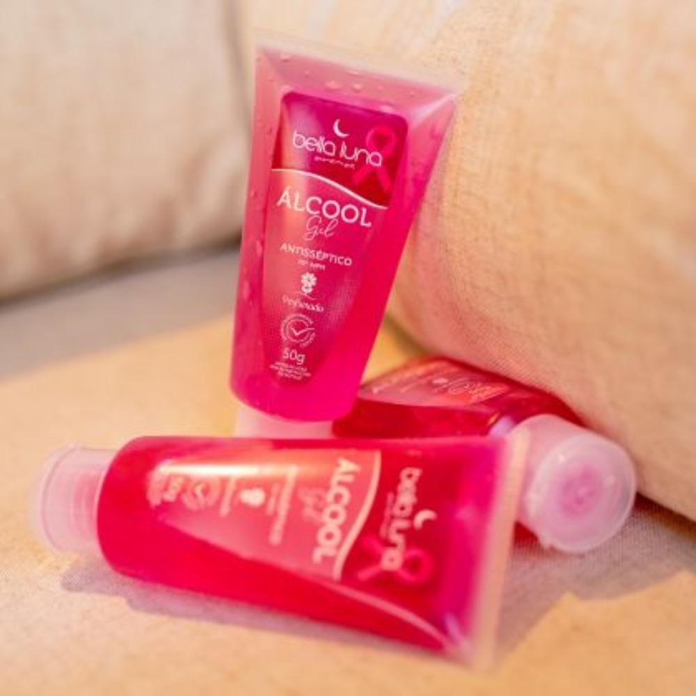 Álcool gel 70% 50 gramas aromam rosa e ylang