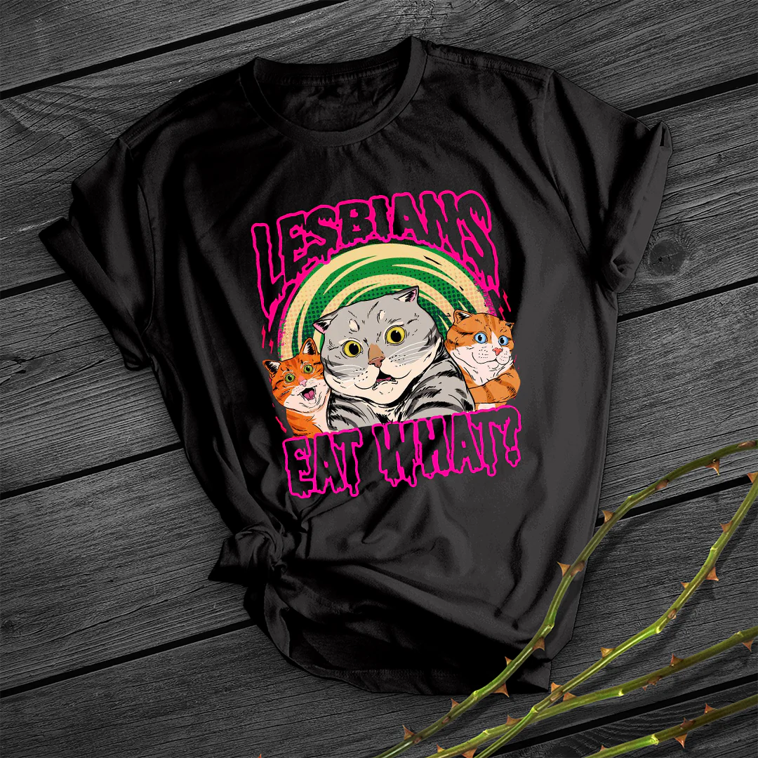 What Lesbians Eat Women's Printed Short Sleeve Shirt