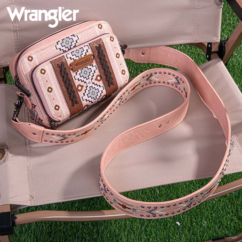 Wrangler Aztec Printed Crossbody Purse