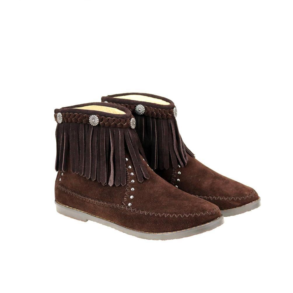 Montana West Western Booties - Coffee