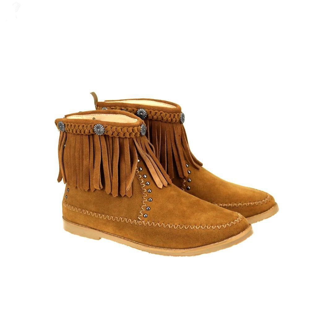Montana West Western Booties - Brown