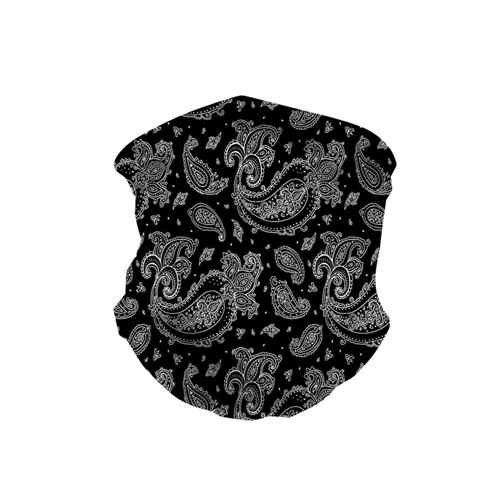 Paisley Print Neck Gaiter Face Mask Reusable, Washable Bandana /Head Wrap Scarf-1Pcs/Pack