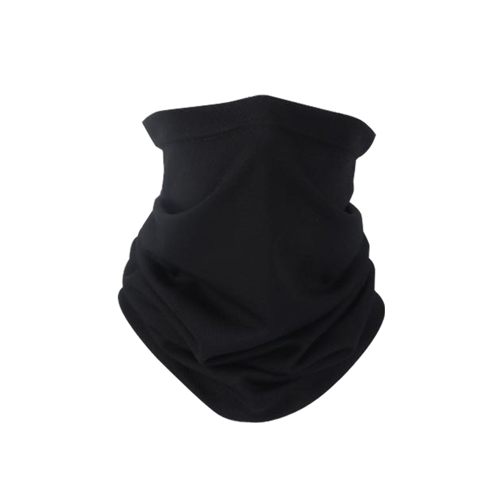Solid Black Neck Gaiter Face Mask Reusable, Washable Bandana /Head Wrap Scarf-1pcs/Pack