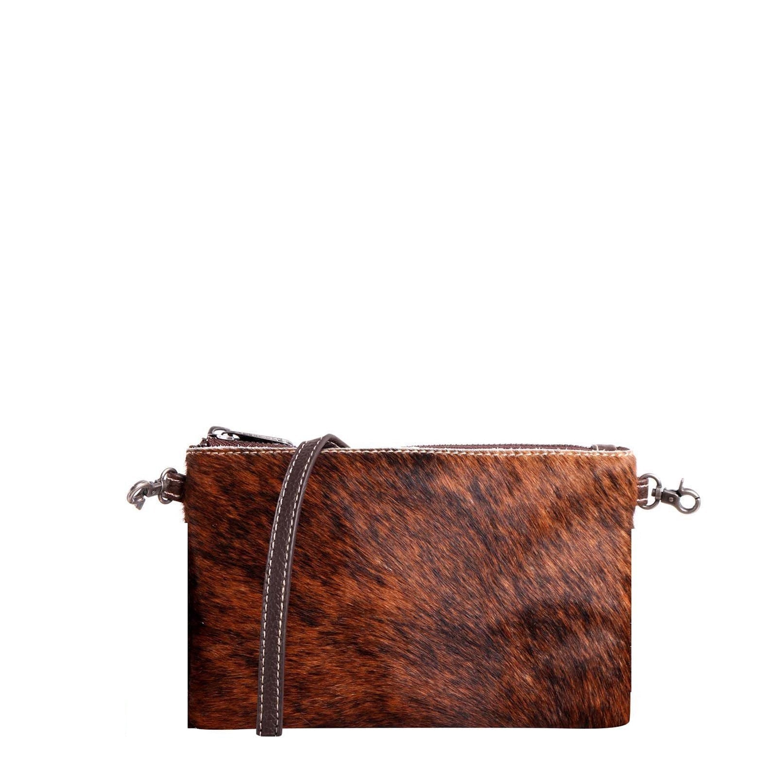 Montana West Hair-On Cowhide Leather Clutch/Crossbody