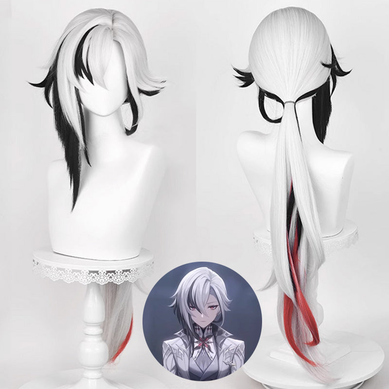 Genshin Impact the Eleven Fatui Harbingers The Knave The Servant Arlecchino Cosplay Wig