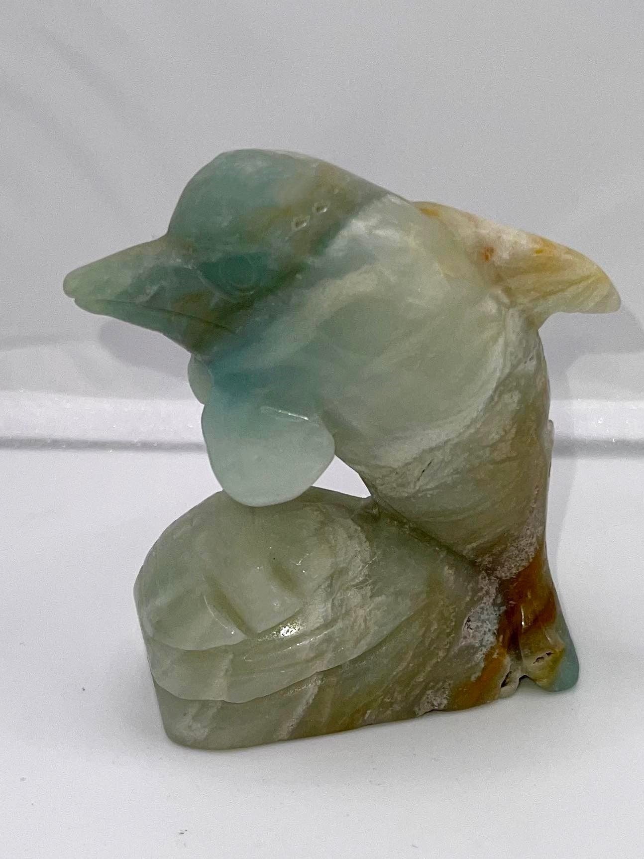 Caribbean Calcite Dolphin Carving