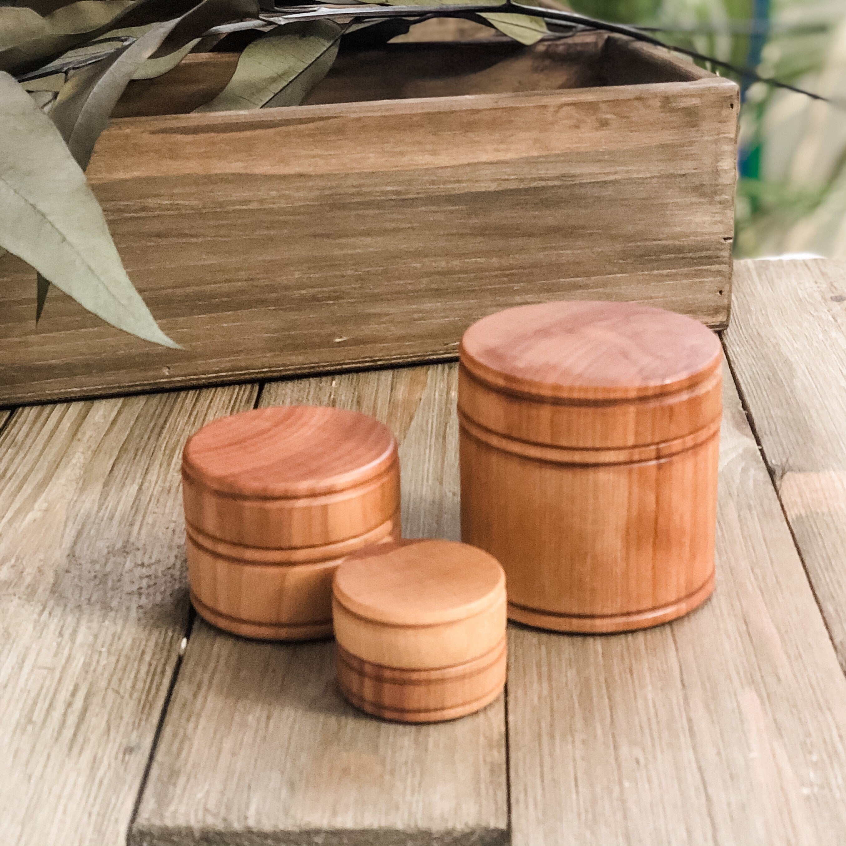 3 Wooden Nesting Boxes