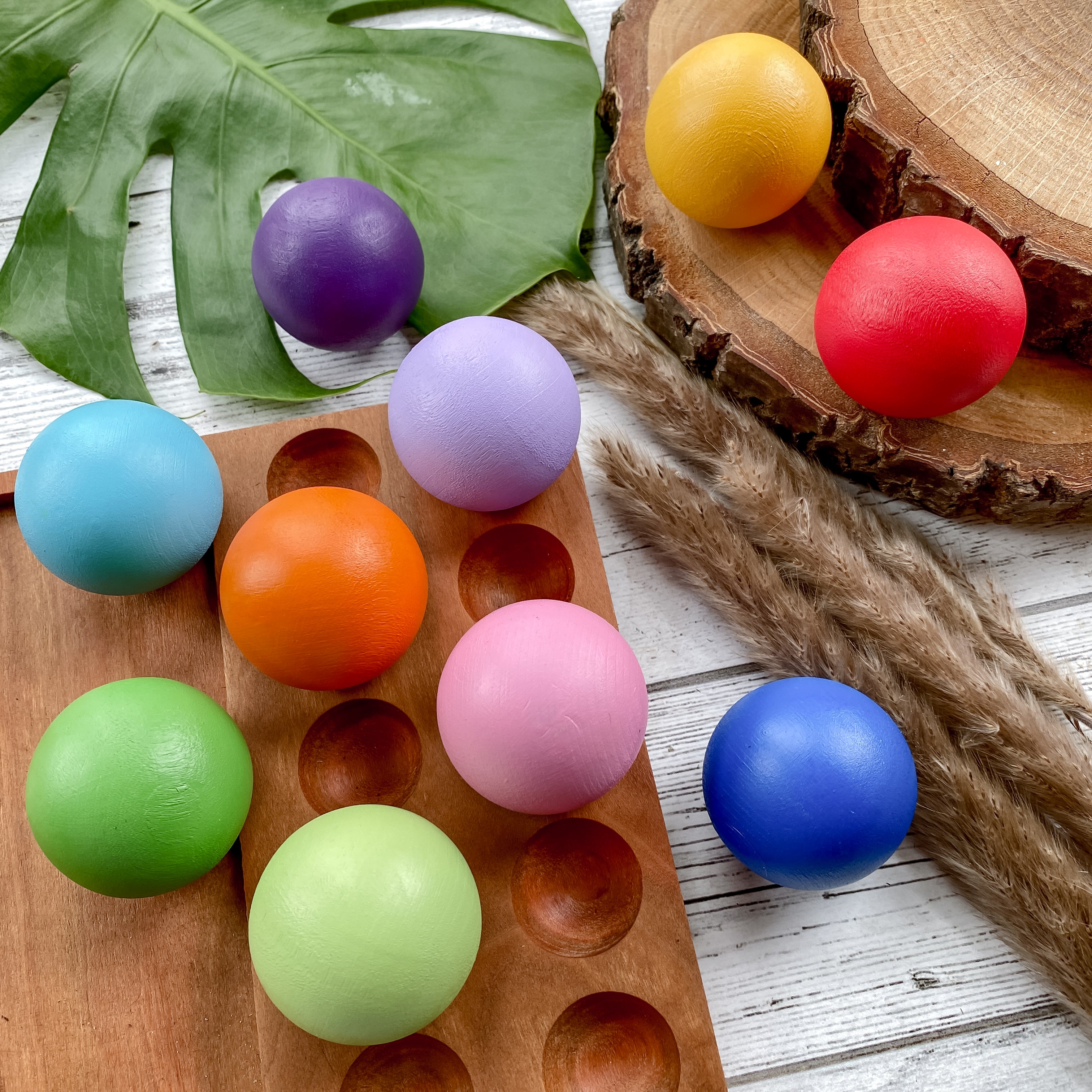 10 Toddler Size Rainbow Balls