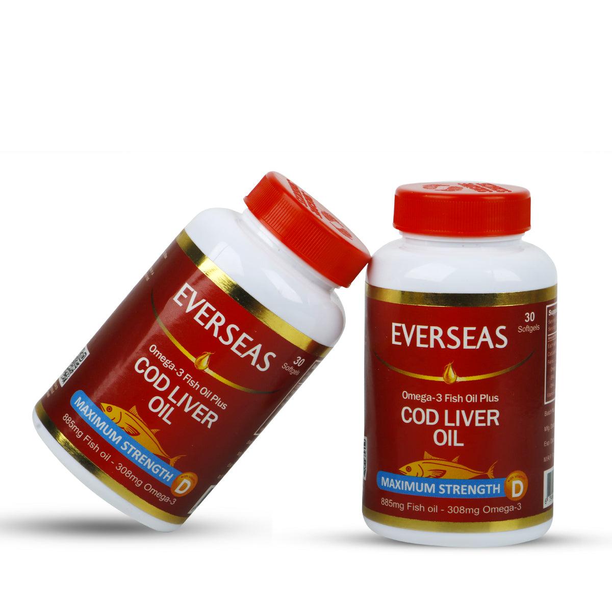 Everseas Cod Liver Oil Maximum Strength Softgels