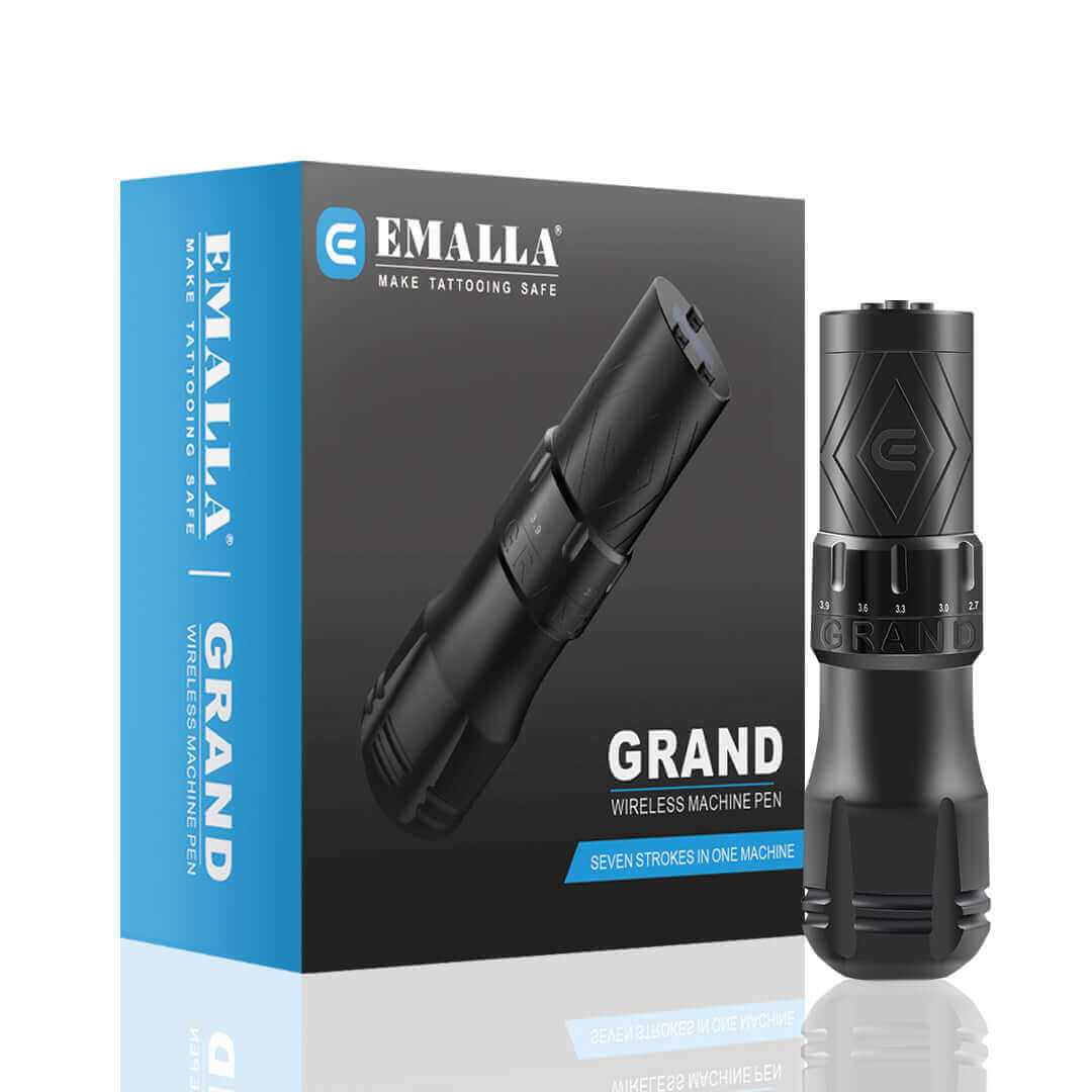EMALLA GRAND Wireless Tattoo Pen Machine (Black)