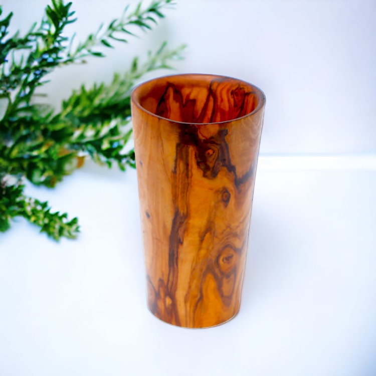 Olive Wood Cutlery & Utensils Holder 19 cm, wooden holder, gift