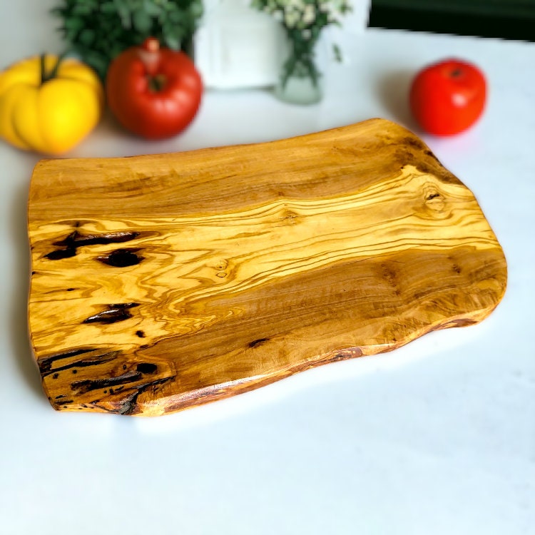 Olive Wood Irregular Shaped cheese Board 30 cm, cutting board, chopping board, natural, handmade, kitchen, gift