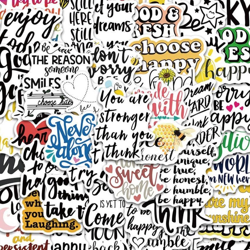 Optimisim Motivational Phrases Stickers