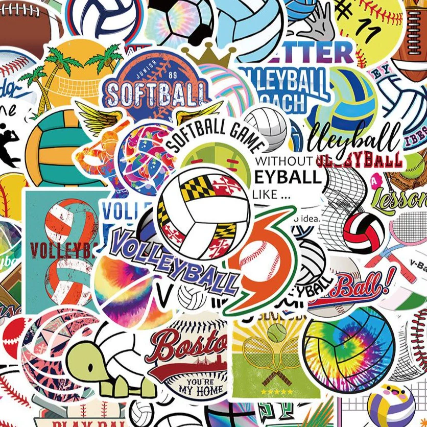 Ball Football Basketball Rugby Sports Decal Stickers