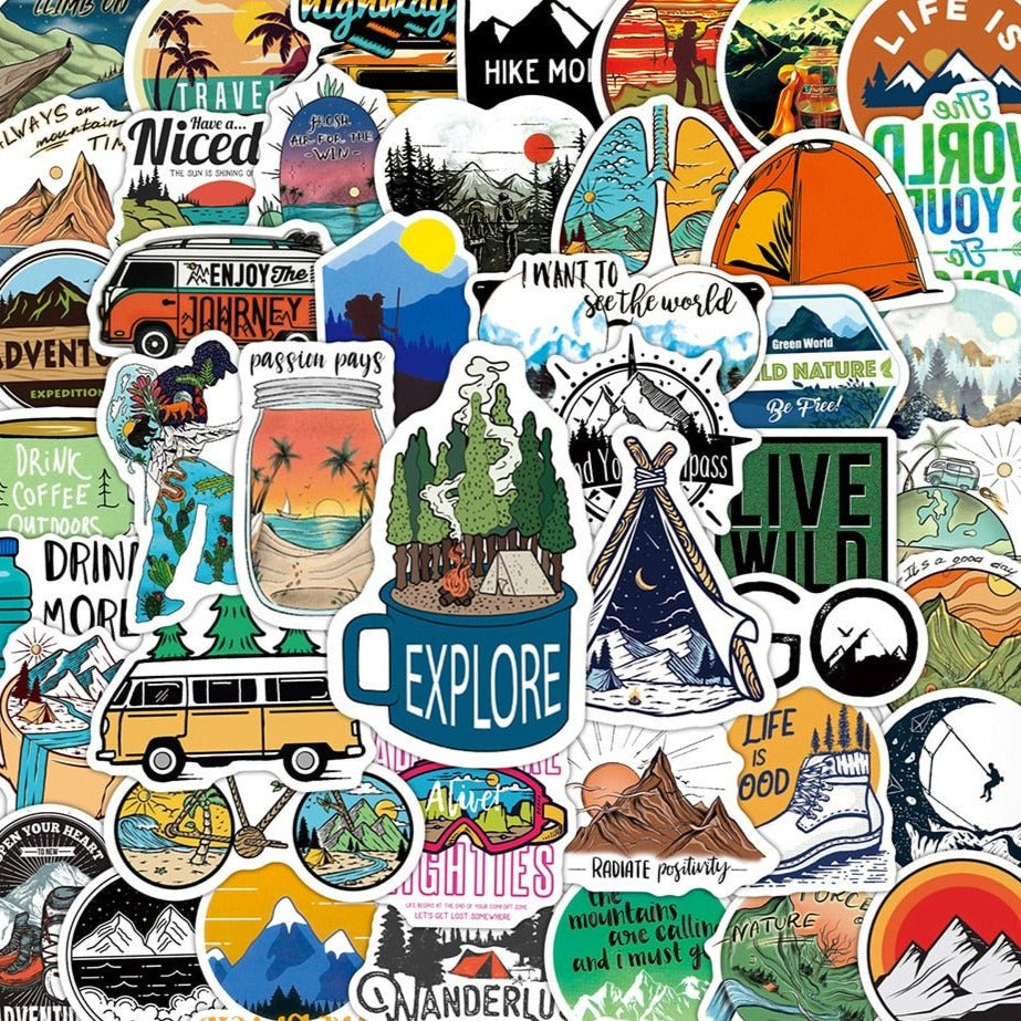 Outdoor Explorers Mountain Climbing Stickers