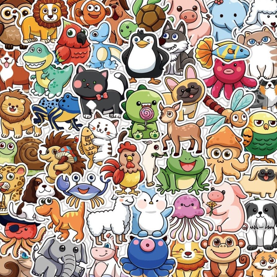 Cute Animal Kids Stickers Collection