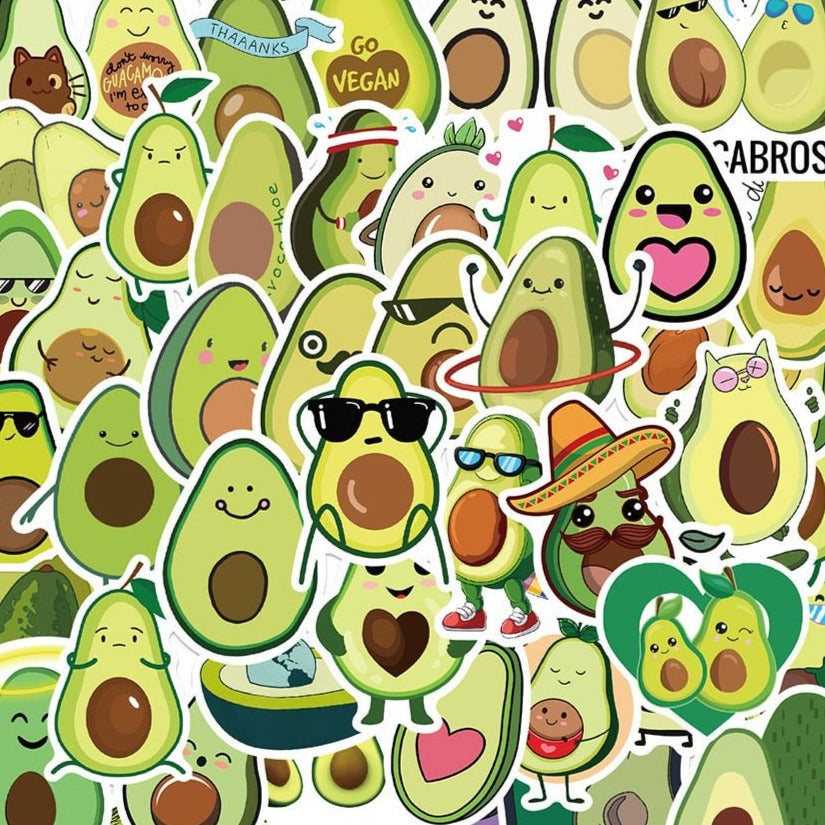 Cute Avocado Stickers