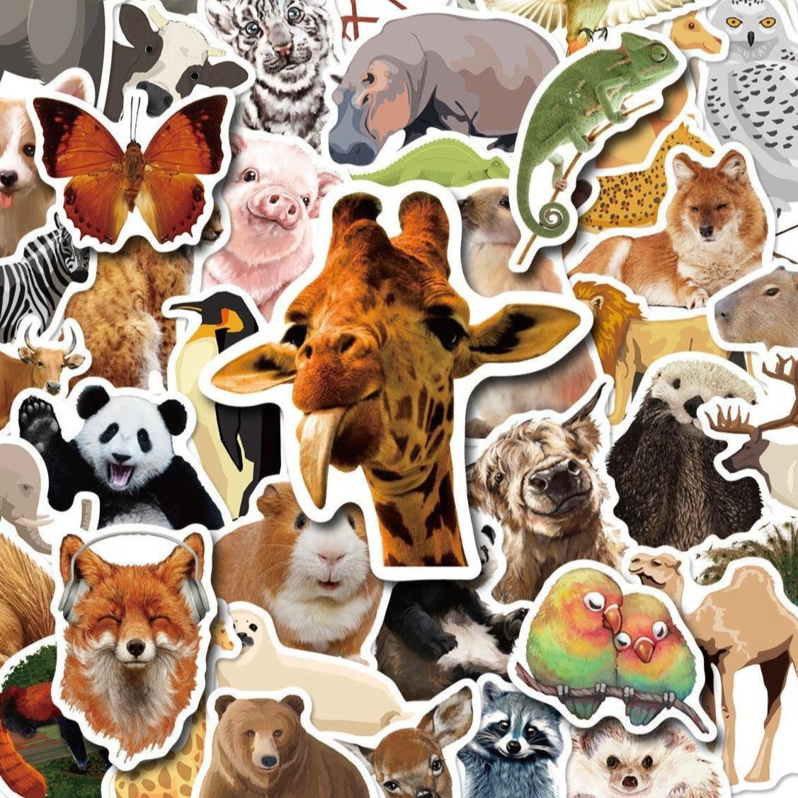 Cute Zoo and Wild Animals Stickers