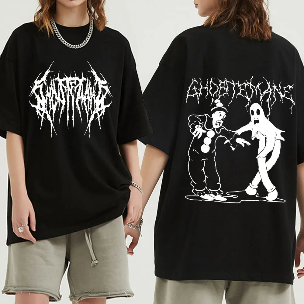 Camiseta Ghostemane com Estampa Gráfica, Moda Hip Hop, Metal Rock Gótico, Streetwear, Tamanhos Grandes, Unissex.