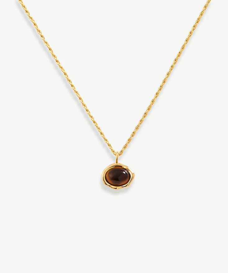 Molten Gemstone Pendant Necklace