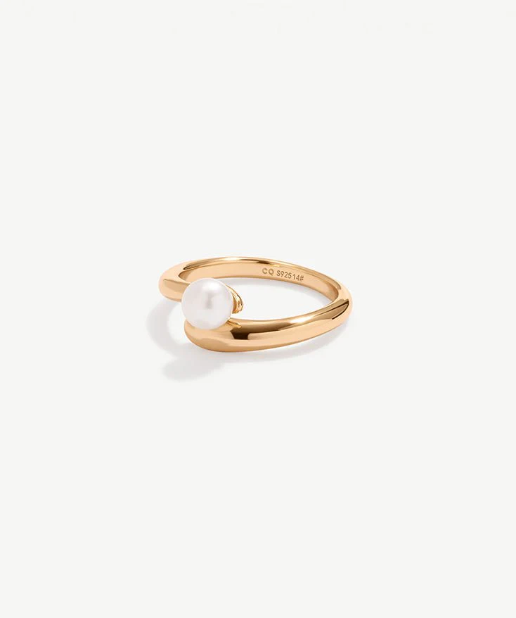 Molten Pearl Entwine Open Ring